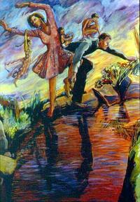 <div class='title'>Reflection</div><br>oil on linen<br>47"w x 61"h<br>