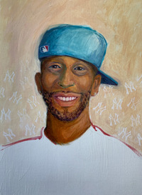 <div class='title'>SOULS SHOT Edwin</div><br>Oil on board<br>24"w x 18"h<br>SOLD