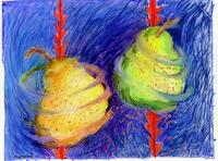 <div class='title'>Whirling Dervishes</div><br>mixed media<br>24.25"w x 25.5"h<br>SOLD